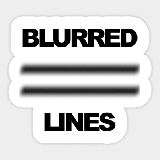 Blurred lines Sticker